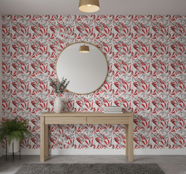 Papier peint couloir motif tourbillon floral - TenStickers
