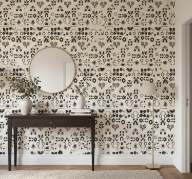 Papier peint couloir motifs floraux charmants - TenStickers