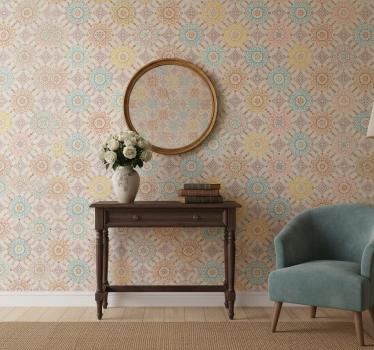 Papier peint couloir original "chic de mamie" - TenStickers