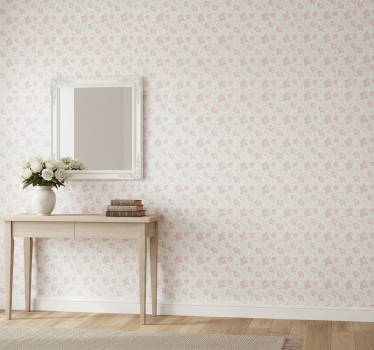 Papier peint couloir roses roses délicates - TenStickers