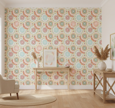 Papier peint couloir tissu "granny chic" - TenStickers