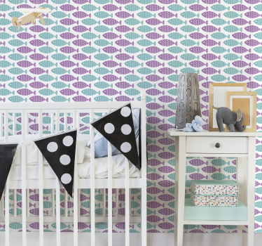 Papier peint enfant poisson style nordique - TenStickers