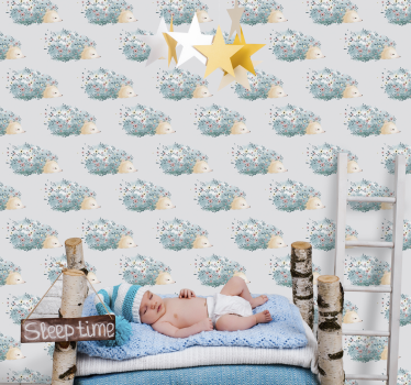 Papier peint enfants d'art porc-épic - TenStickers