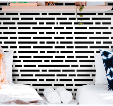 Papier peint lignes horizontales grille horizontale - TenStickers