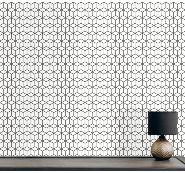 Papier peint graphique Cubes de bordure de style nordique - TenStickers