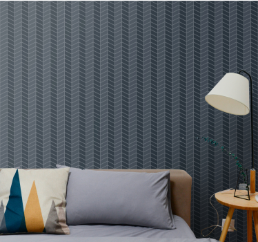 Papier peint ligne verticale motif à chevrons - TenStickers