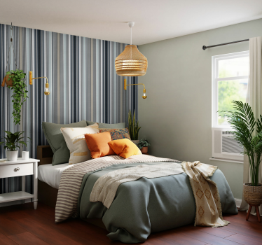 Papier peint ligne verticale Rayures en tissu classique - TenStickers
