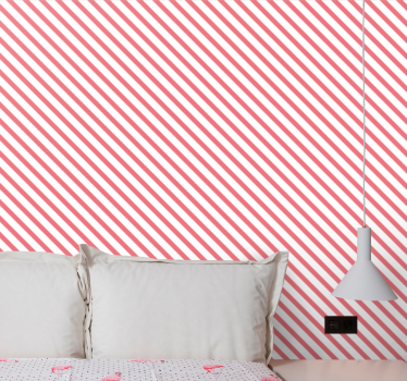 Papier peint lignes horizontales harmonie des rayures bonbon - TenStickers