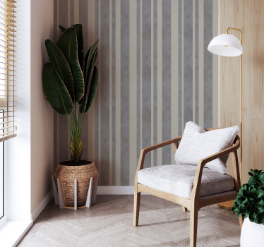 Papier peint lignes verticales nuances de gris - TenStickers