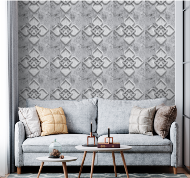 Papier peint pierre motif géométrique élégant - TenStickers