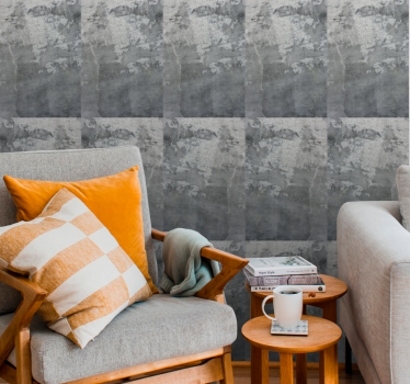 Papier peint métal design texturé gris - TenStickers