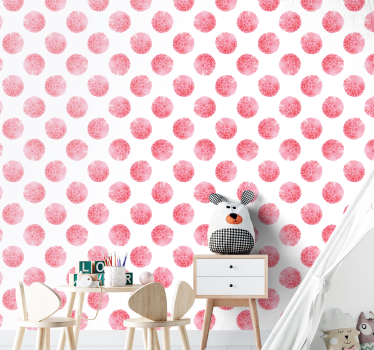 Papier peint cercles texture en pointillé - TenStickers