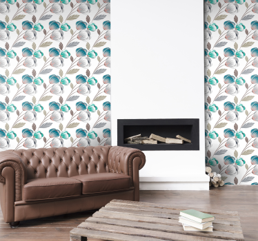 Papier peint nature fleurs fines - TenStickers