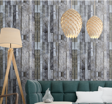 Papier peint pierre Effet pierre sur dalles verticales - TenStickers