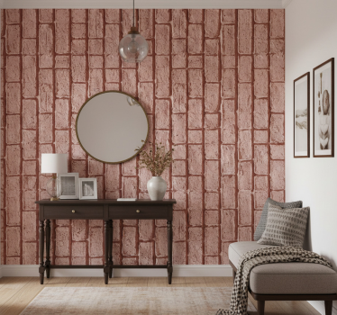 Papier peint pierre motif brique rustique - TenStickers