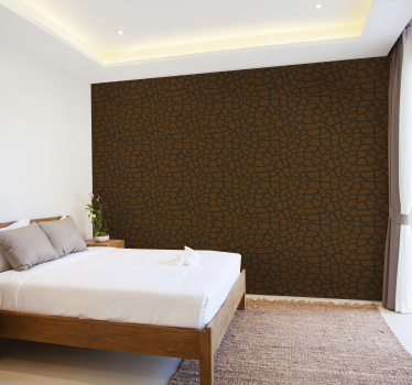 Papier peint pierre motif marron complexe - TenStickers