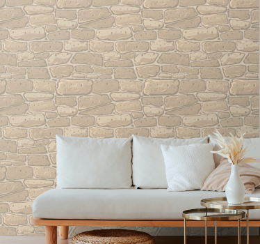 Papier peint pierre motif naturel organisé - TenStickers