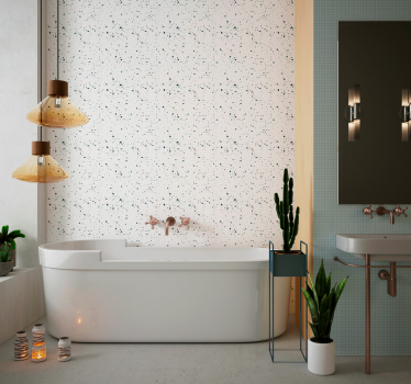 Papier peint cuisine imitationTerrazo blanc - TenStickers