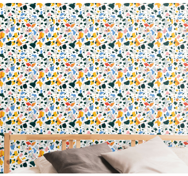Papier peint pierre Terrazo coloré - TenStickers