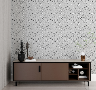 Papier peint pierre Terrazo gris - TenStickers