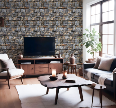 Papier peint pierre texture rugueuse - TenStickers