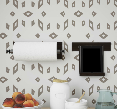 Papier peint pour cuisine motif gris-brun - TenStickers
