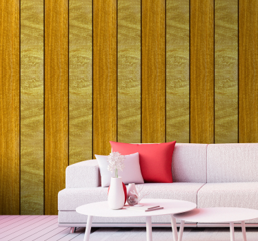 Papier peint salon finition en bois texturé - TenStickers