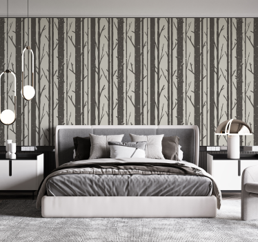 Papier peint tête de lit arbres d'hiver - TenStickers