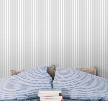 Papier peint rayures Blanc nordique et gris - TenStickers