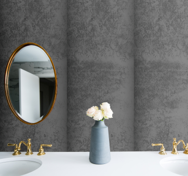 Papier peint rayures Design imitation velours gris - TenStickers