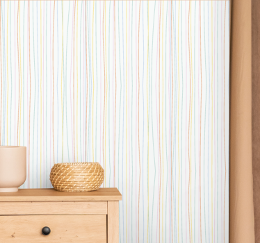 Papier peint rayures Lignes de couleur pastel design moderne - TenStickers