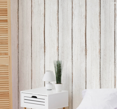 Papier peint rayures verticales en bois vintage - TenStickers