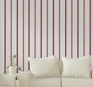 Papier peint rayures Rayures rouges diagonales - TenStickers