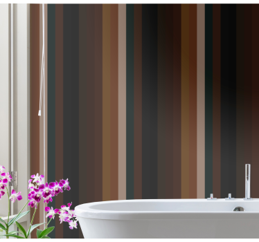 Papier peint rayures Rayures verticales de couleur marron noir - TenStickers