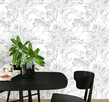 Papier peint salon Branches d'arbres sombres - TenStickers