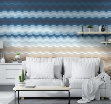 Papier peint toile de jouy salon plage sable texture - TenStickers