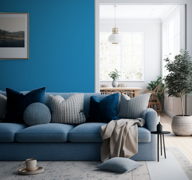 Tapisserie bleue Bleu - TenStickers