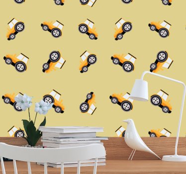 Tapisserie chambre Bois de tracteur - TenStickers