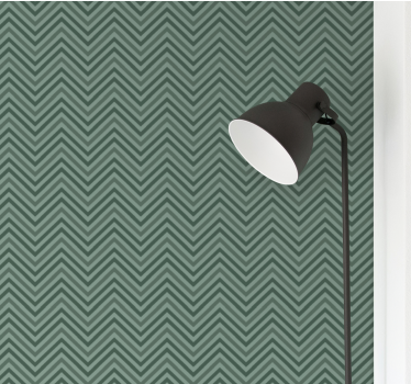 Tapisserie chambre sticker chevron vert scandinave - TenStickers