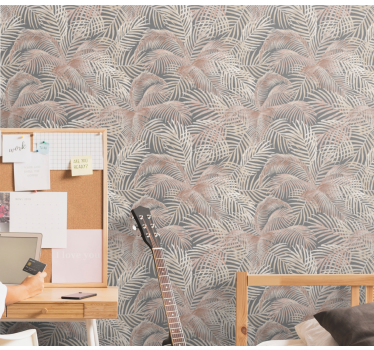 Tapisserie moderne Contour des feuilles de palmier - TenStickers